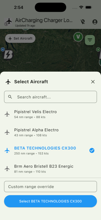 Aircraft Selection